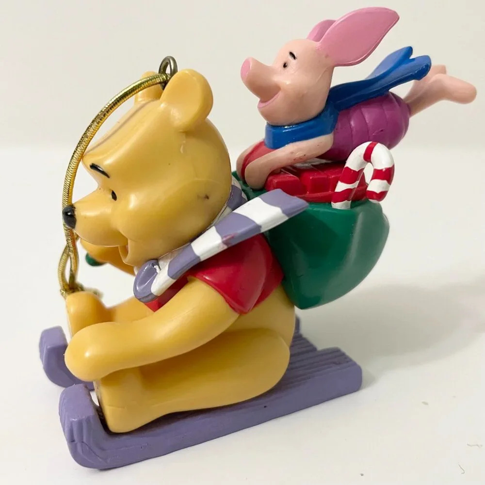 Disney Noma Winnie The Pooh And Piglet Christmas Tree Ornament Sleigh Sled - Picture 6 of 16